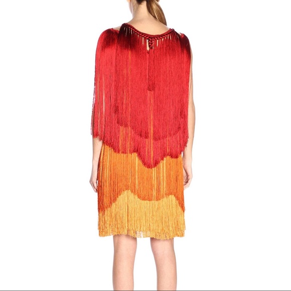 Alberta Ferreti Woven Fringe Dress - Picture 3 of 8